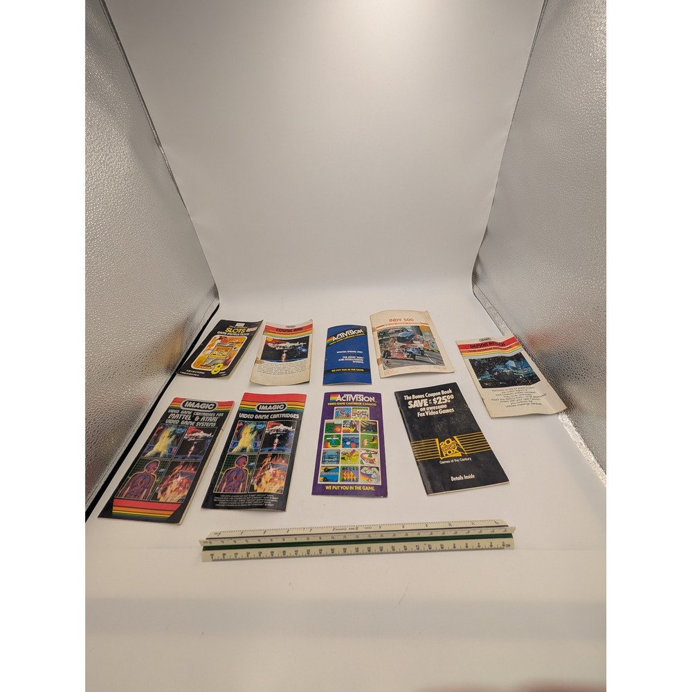 Lot of 9 Atari 2600 Manuals Inserts‎ Activision Imagic 20th Century Fox Sears